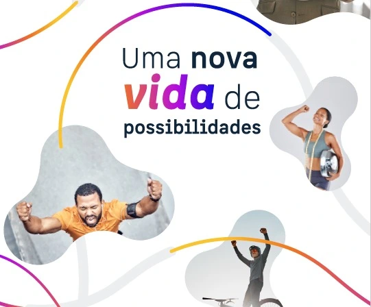 Recortes de imagens de pessoas vitoriosas